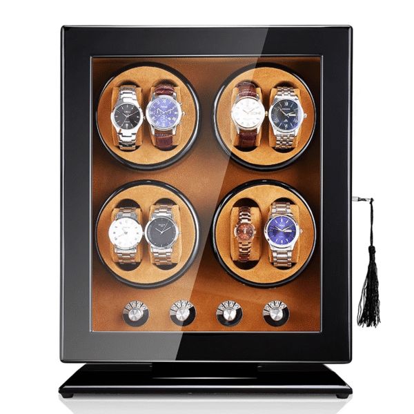8 Slot Wood Automatic Watch Winder Box - KNG-880 - Image 4