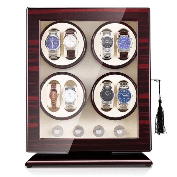 8 Slot Wood Automatic Watch Winder Box - KNG-880 - Image 3